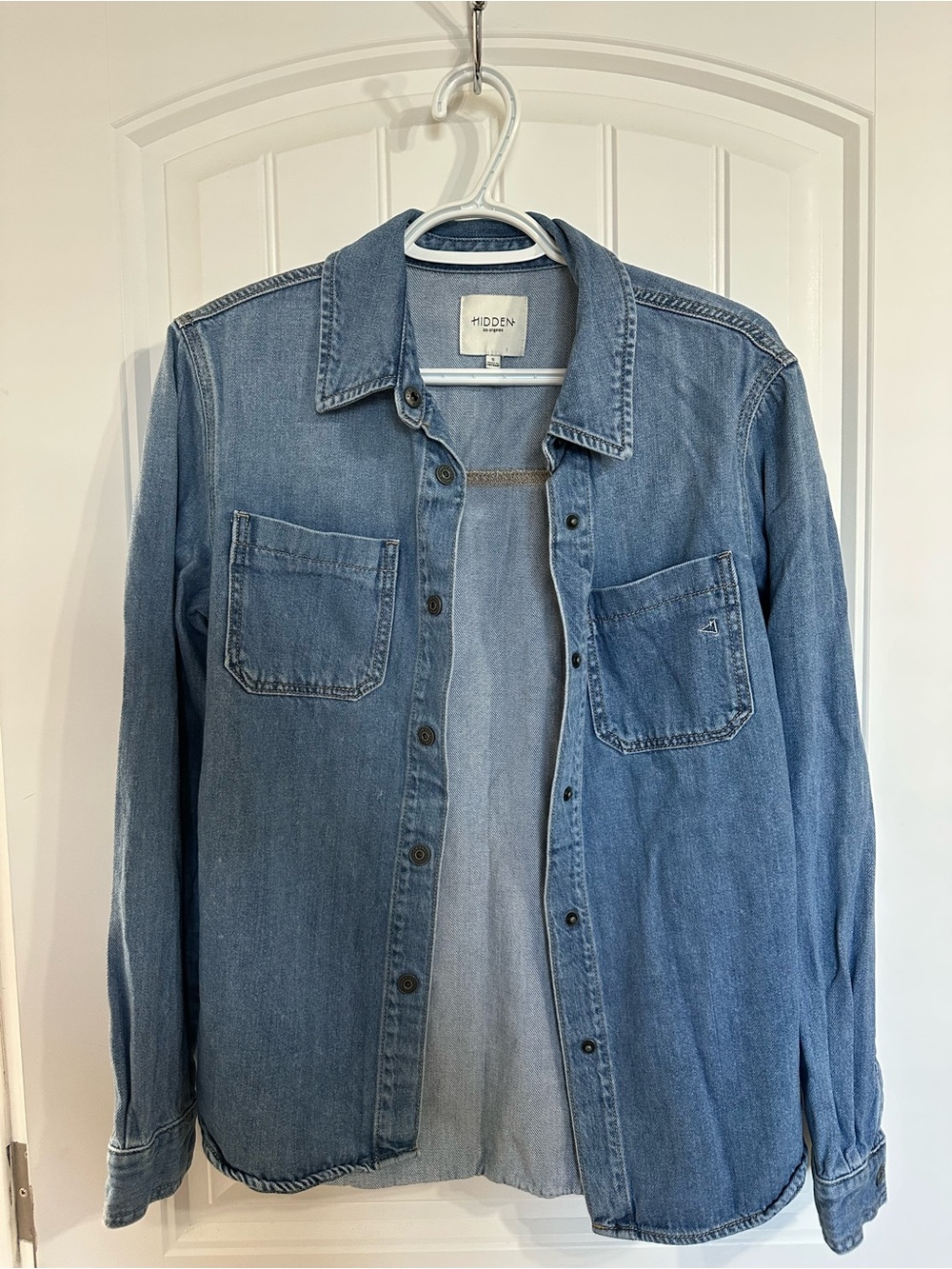 Hidden Denim Button-Up Shirt